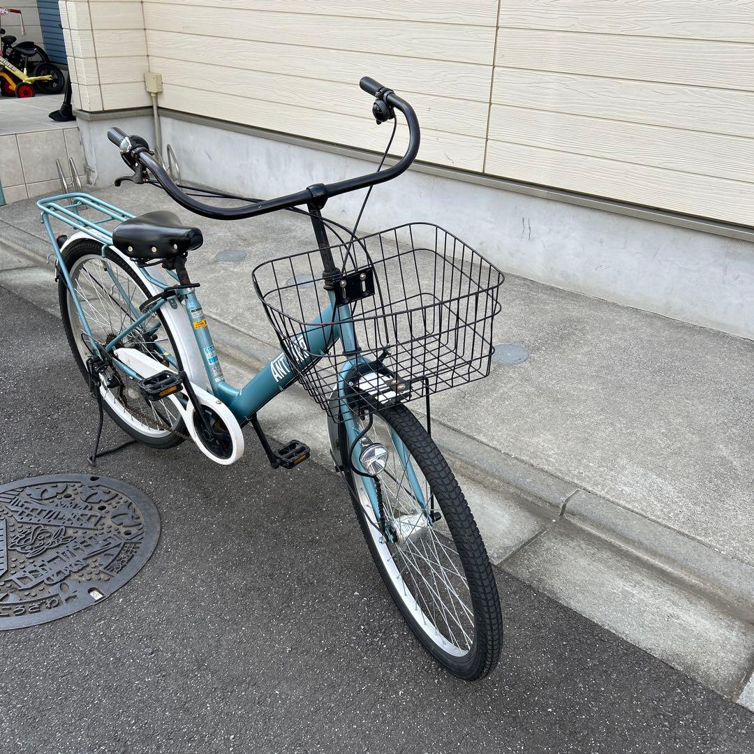 26インチ、シティサイクル カゴ、オートライト、ギア付き