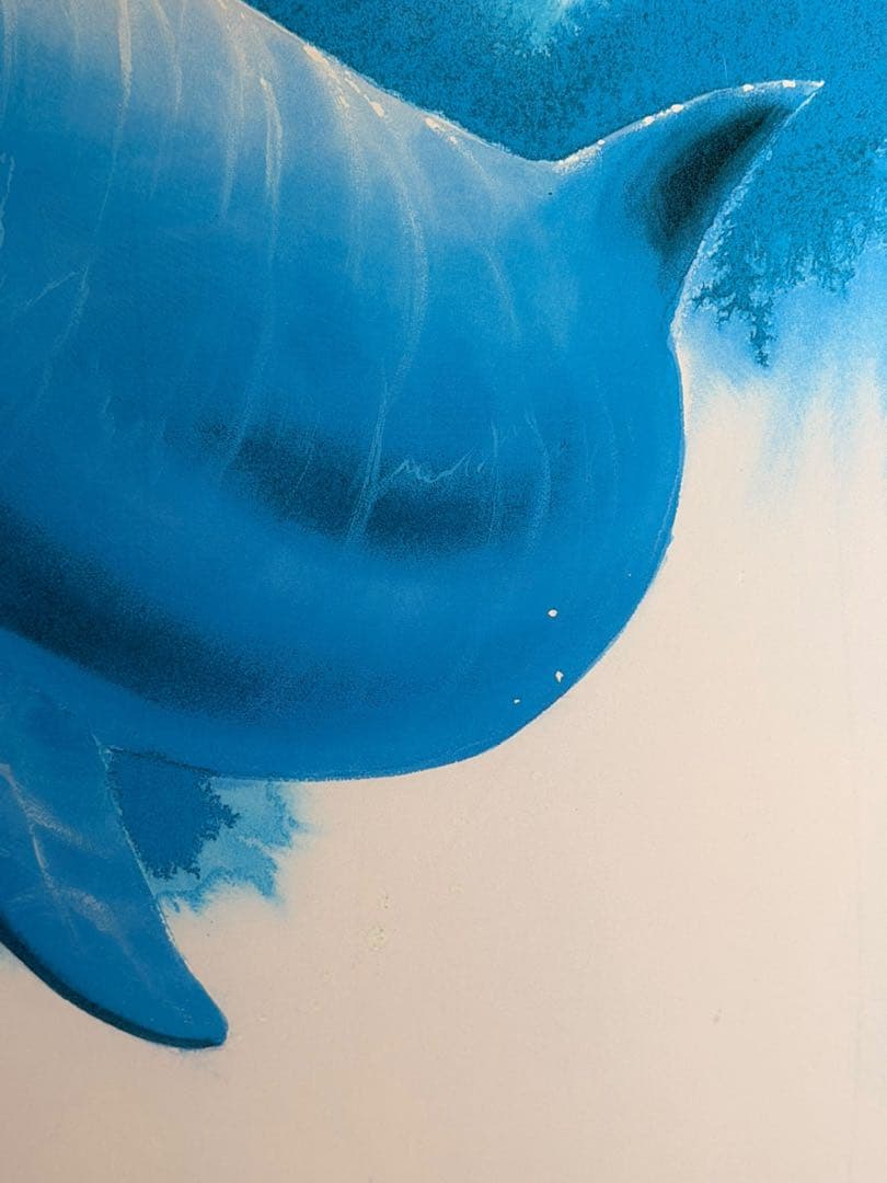 #クリスチャン・リース・ラッセン 「ドルフィン 」 ミクスドメディア版画 額装