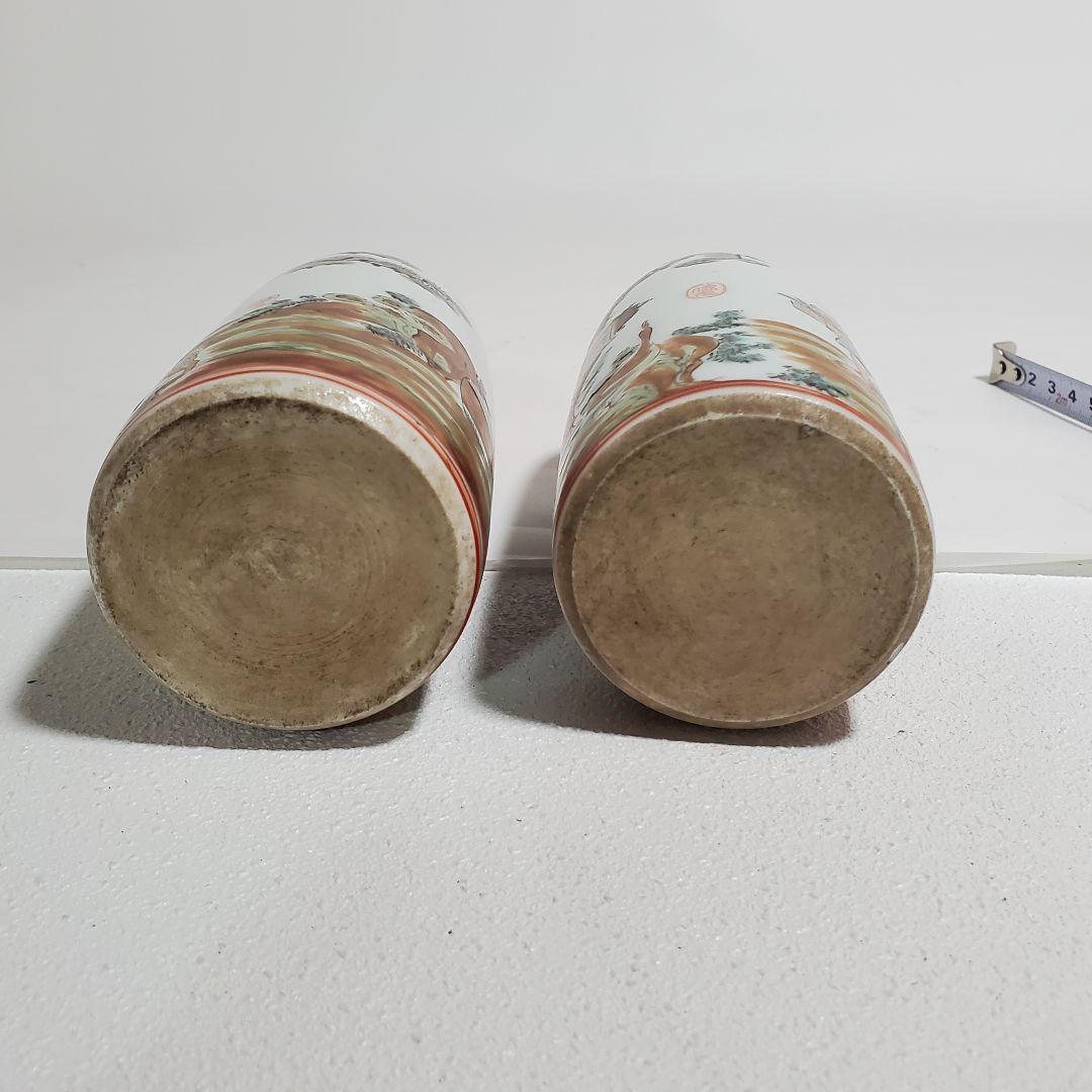 渋草色絵徳利 徳丸銘 ２本