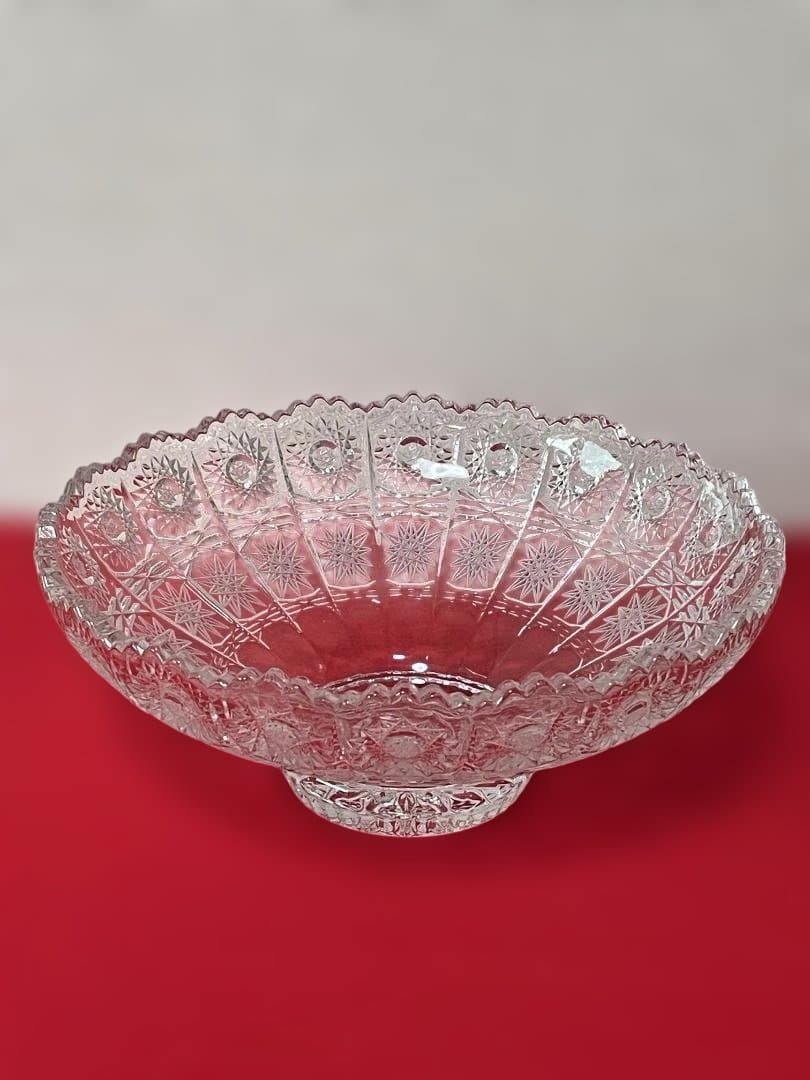 【新品】※ラスカ※ ボヘミア クリスタル ボウル 25cm 箱付