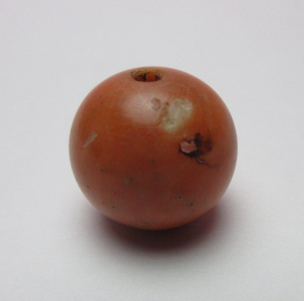 本珊瑚 珊瑚玉 緒締玉 A サンゴ さんご アンティーク　80128