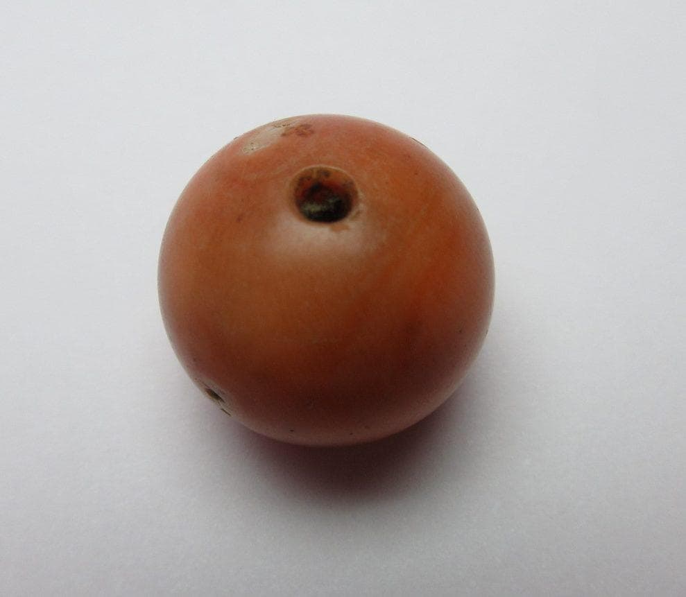 本珊瑚 珊瑚玉 緒締玉 A サンゴ さんご アンティーク　80128