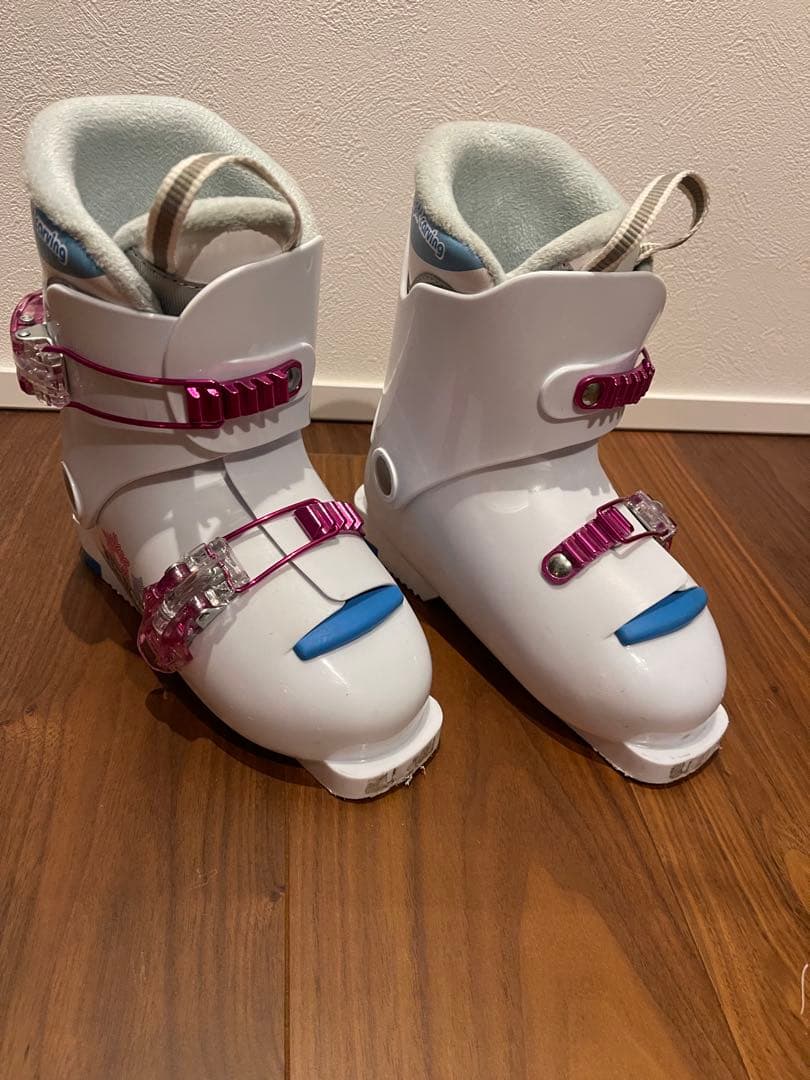 キッズ　スキー板118㎝　ビンディング　スキー靴　ストック　子供用　セット