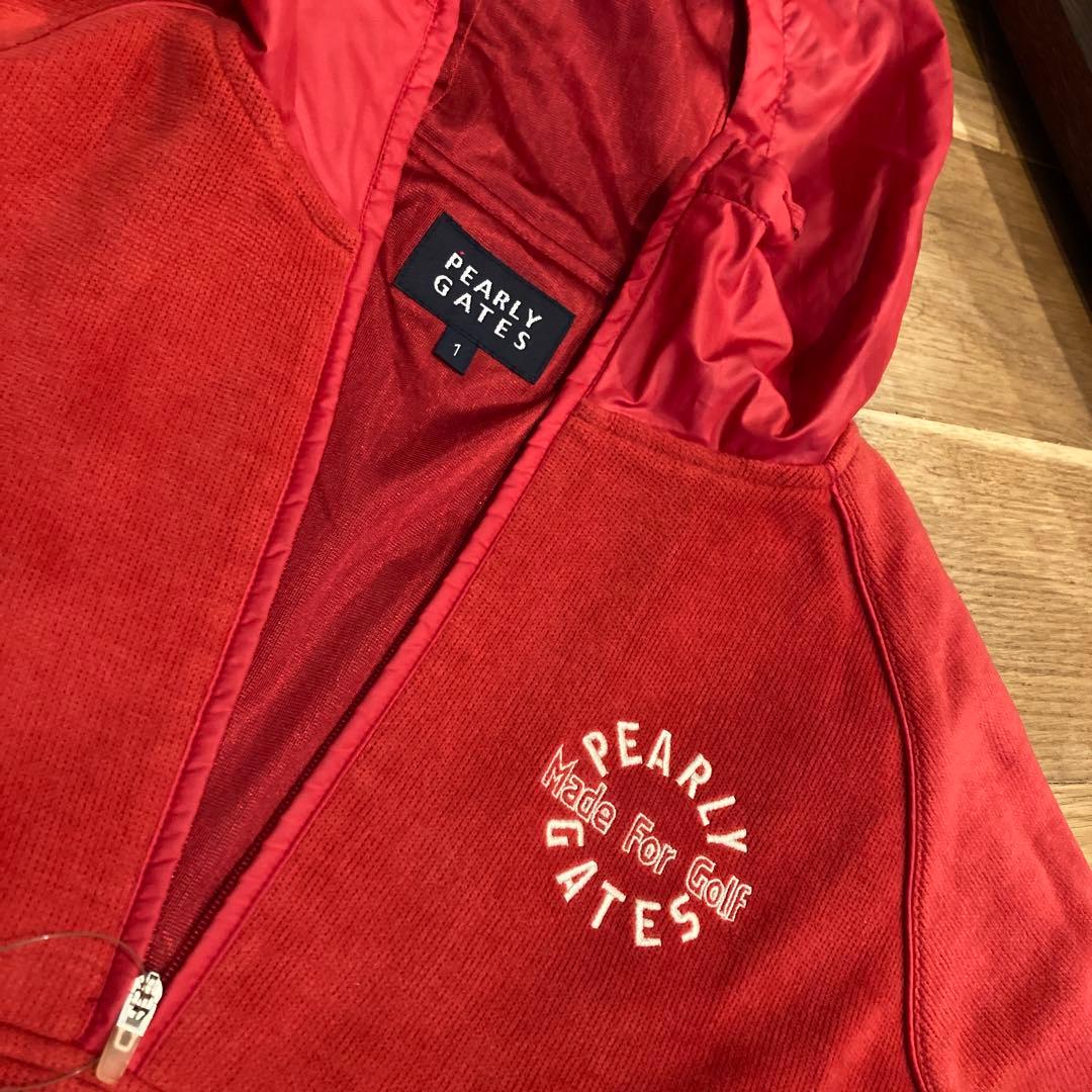 ▫︎美品✨パーリーゲイツ 1 ビッグロゴ　ハーフジッププルオーバー　防風