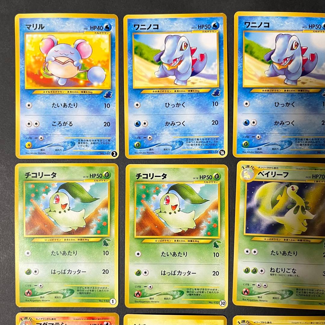 【良品-美品】ポケモンカード イントロパックneo ワニノコ チコリータ マーク