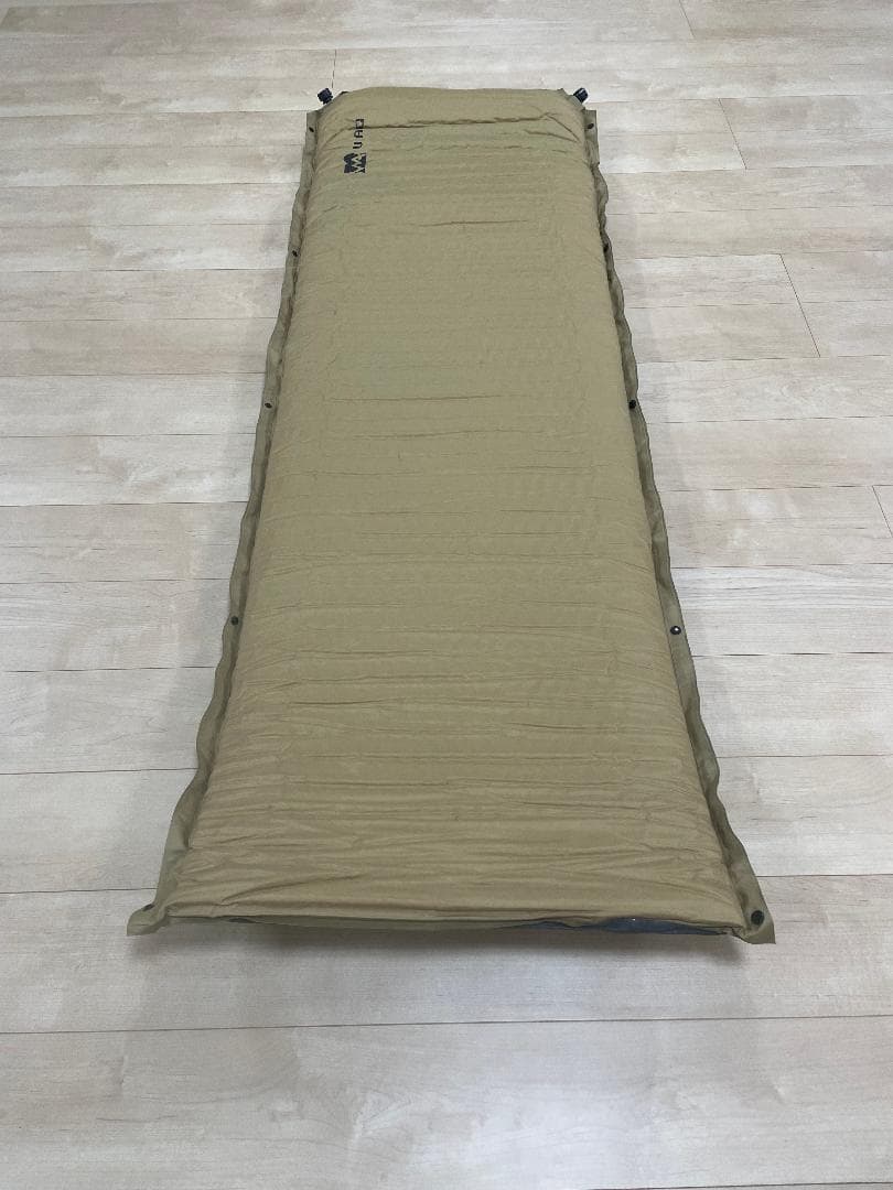 WAQ インフレータブル式マット 8cm　オリーブ・タン　2個セット　中古