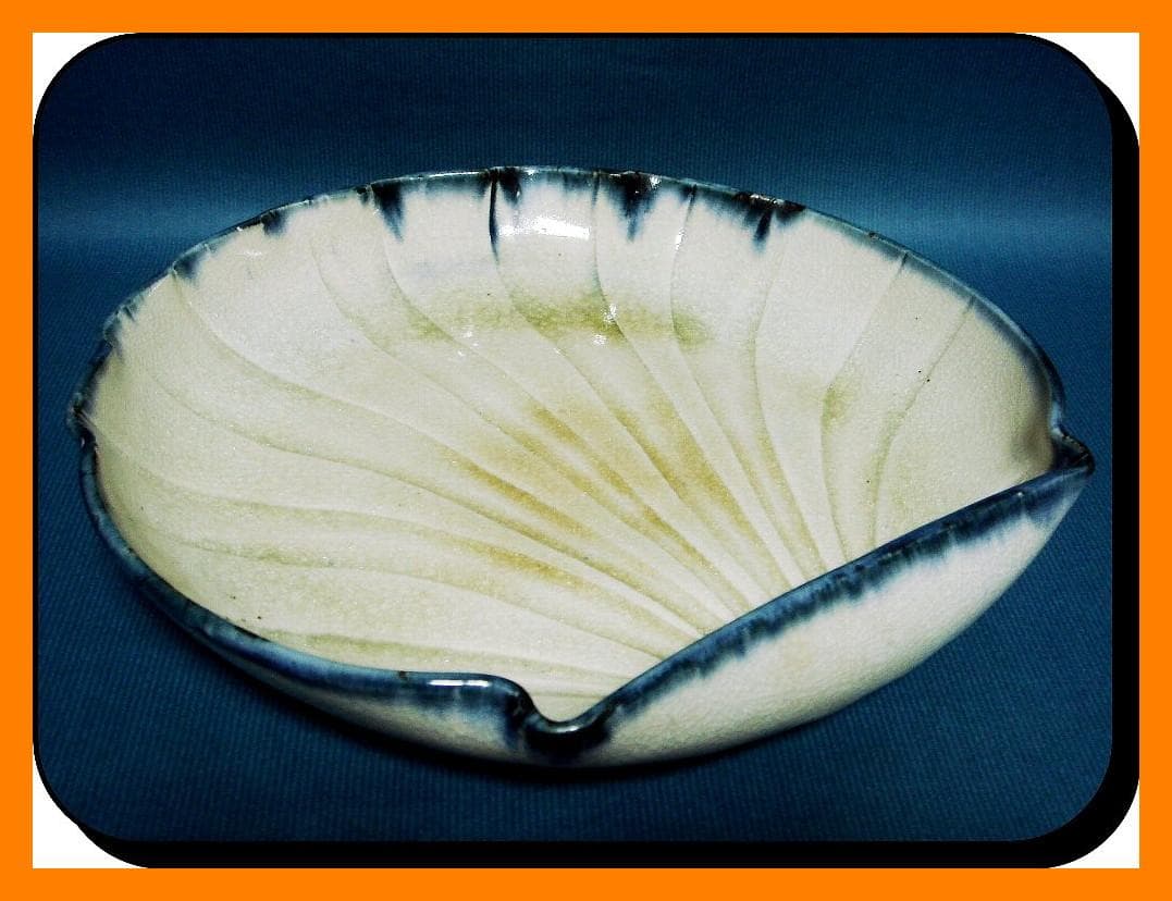 842『御深井焼 貝型 皿』　/骨董品 古美術 アンティーク 古玩