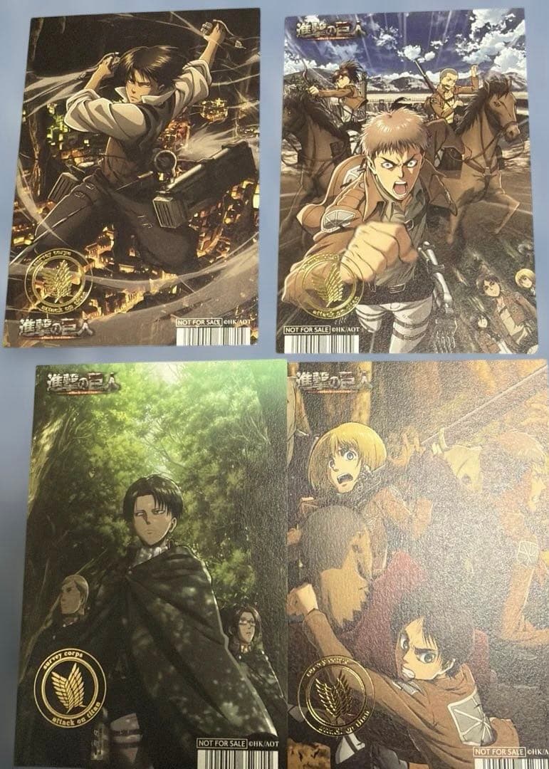 進撃の巨人 WIT STUDIO ポストカード リヴァイ、エレン、エルヴィン他