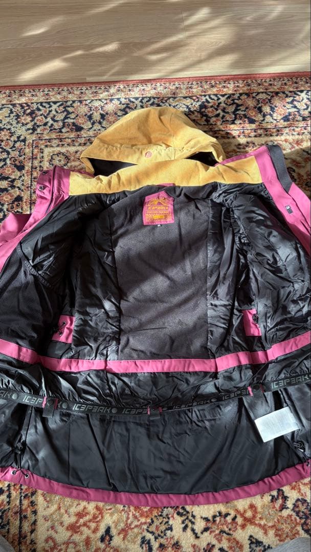 ICEPEAKアウトドアウェア 紫×黄 フード付き