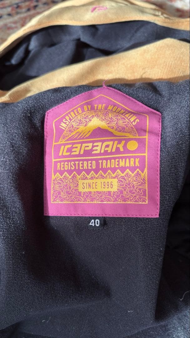 ICEPEAKアウトドアウェア 紫×黄 フード付き