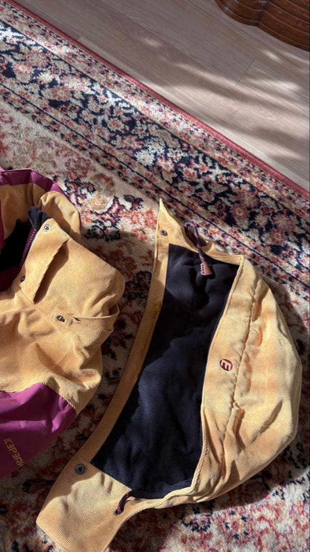 ICEPEAKアウトドアウェア 紫×黄 フード付き