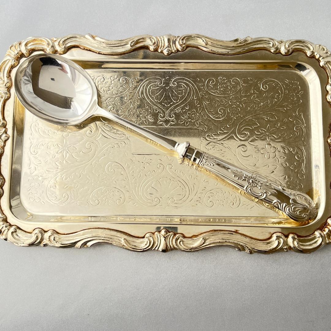 【C H Beatson】【純銀ハンドル】キングスパターン ベリースプーン