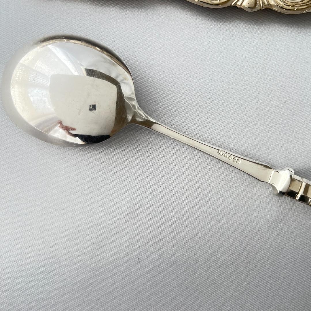 【C H Beatson】【純銀ハンドル】キングスパターン ベリースプーン