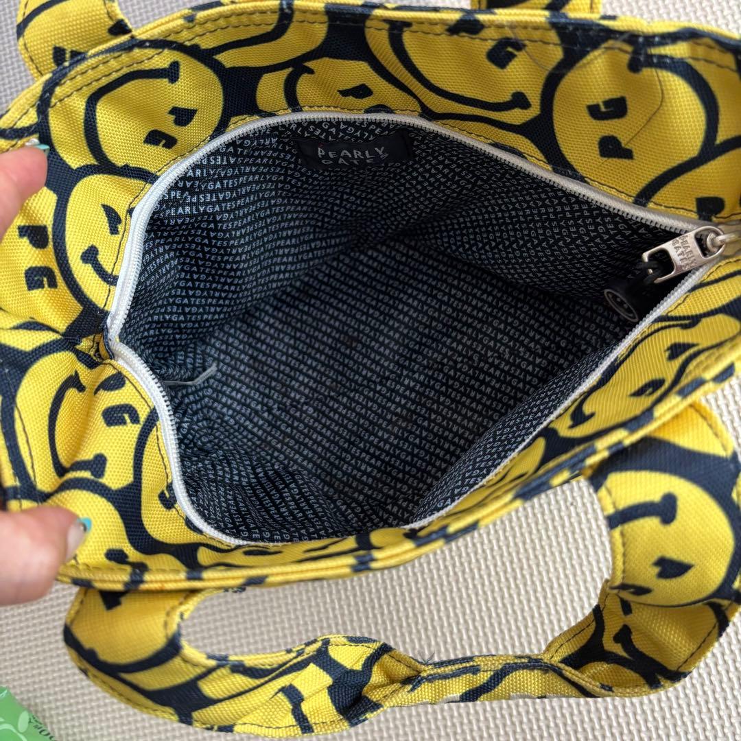 パーリーゲイツ ニコちゃん総柄 カートバッグ サンバイザー セット売り