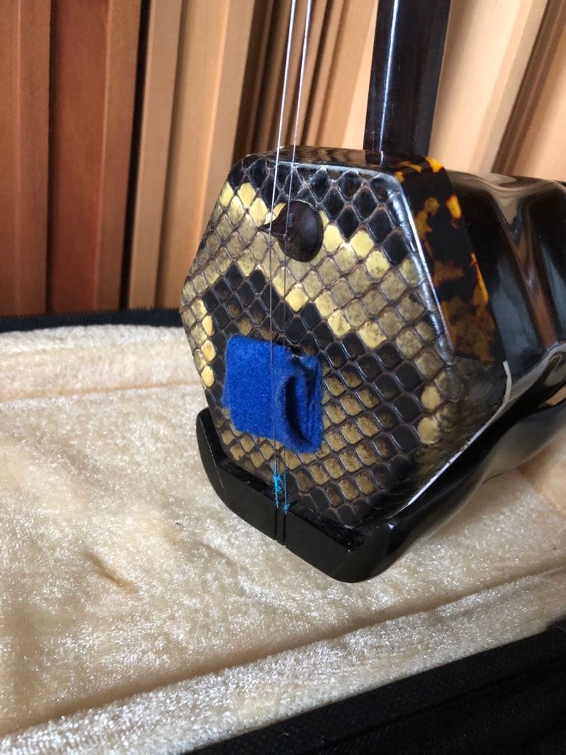 二胡　黒檀 金属軸糸巻き　ERシリーズ　中級グレード　ケース　弓、チューナー他