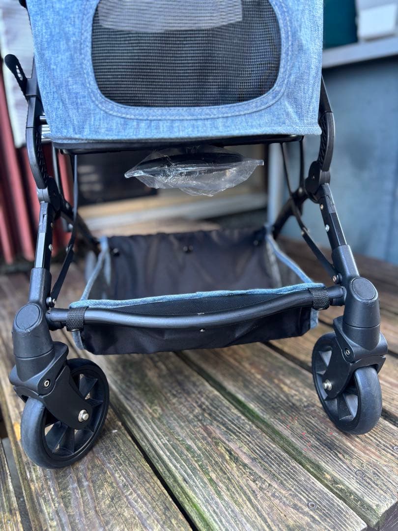 ペットパラダイスsmooca コンパクトペットカート 折り畳み デニム調