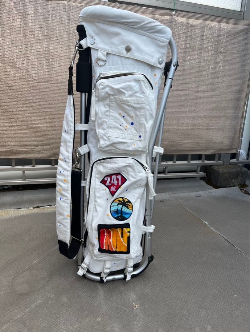 ミズノ　ゴルフ5コラボ　 スタンド式ゴルフバッグ ホワイト