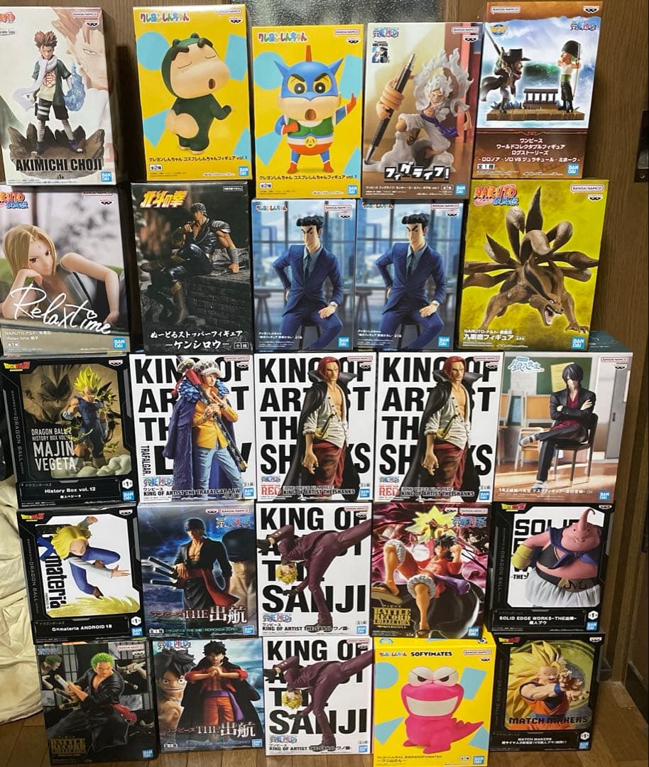 計25体 プライズフィギュア まとめ売り クレしん NARUTO ワンピース