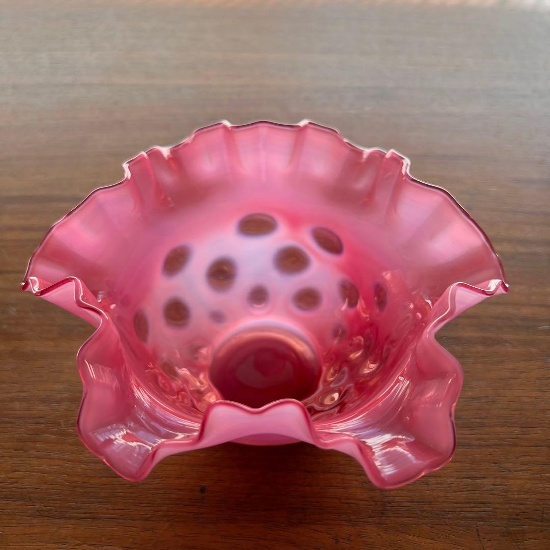 希少 フェントン ドット クランベリー フリルボール コンポート