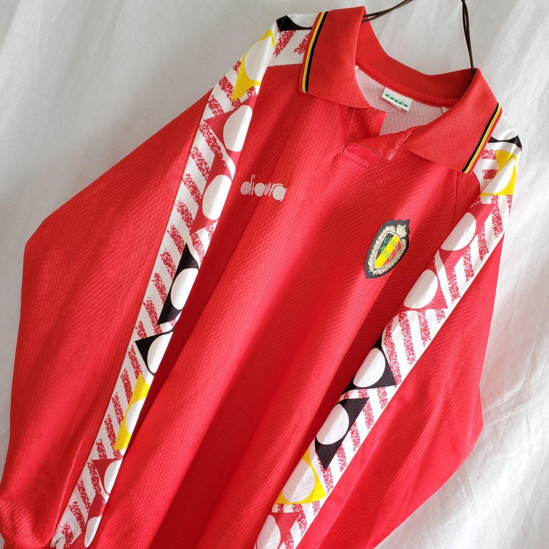 90s DIADORA ディアドラ ベルギー代表 長袖 ユニフォーム ウェア