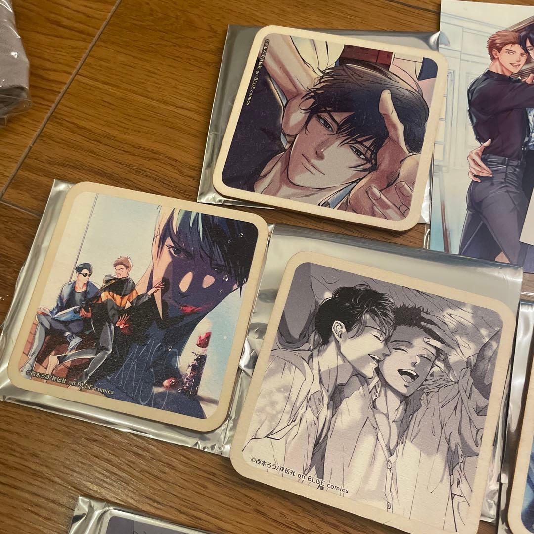 このキスは記事にできない　西本ろう　池袋虜　コラボ　コースター ポストカード