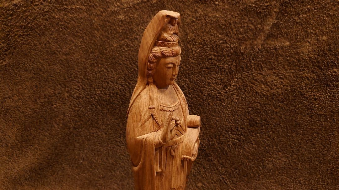 観音　観音様　井波彫刻　井波　仏教美術　仏教　江戸期　一体