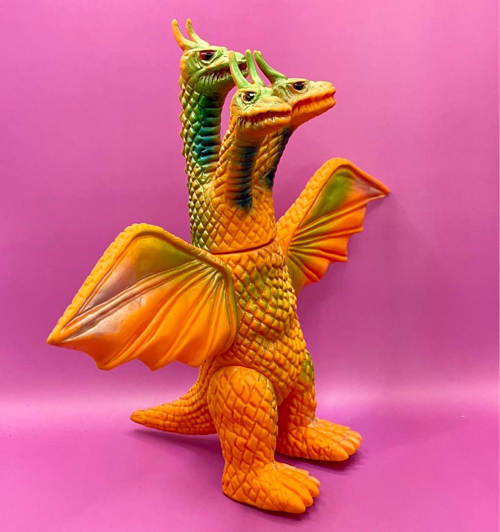 キングギドラ ブルマァク ソフビ人形当時物オリジナル昭和レトロスタンダードサイズ