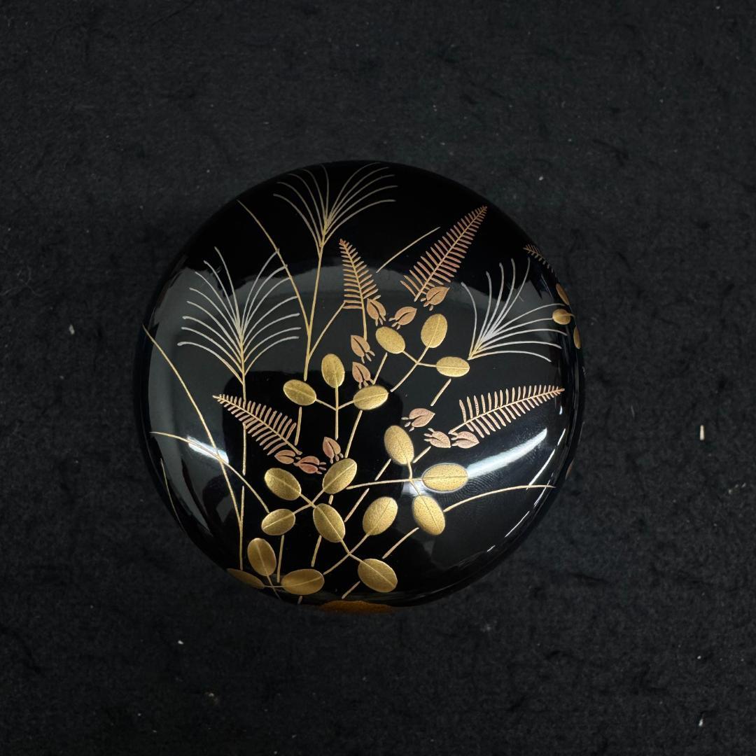 茶道具　天野策地 造　水の椿　金蒔絵　希少　無形文化財　棗