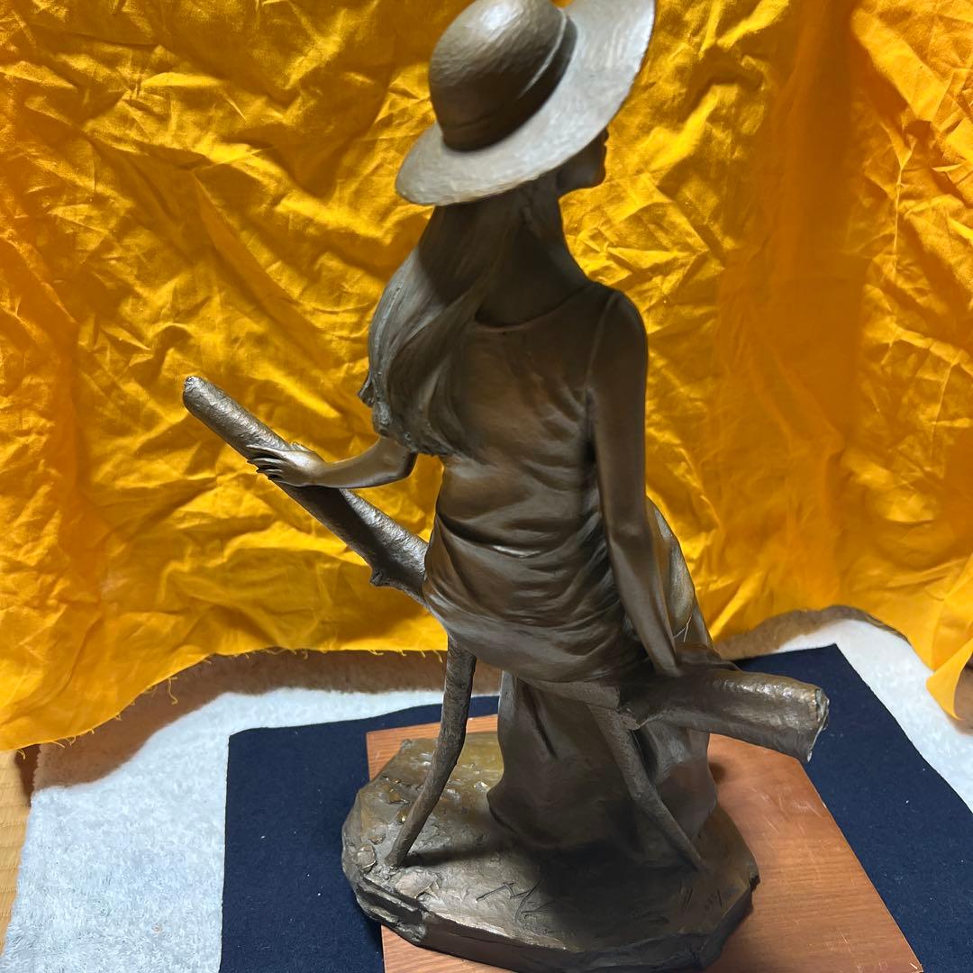 大道寺光弘 木もれ陽の中で ブロンズ像 美人像 置物 世界限定1000体