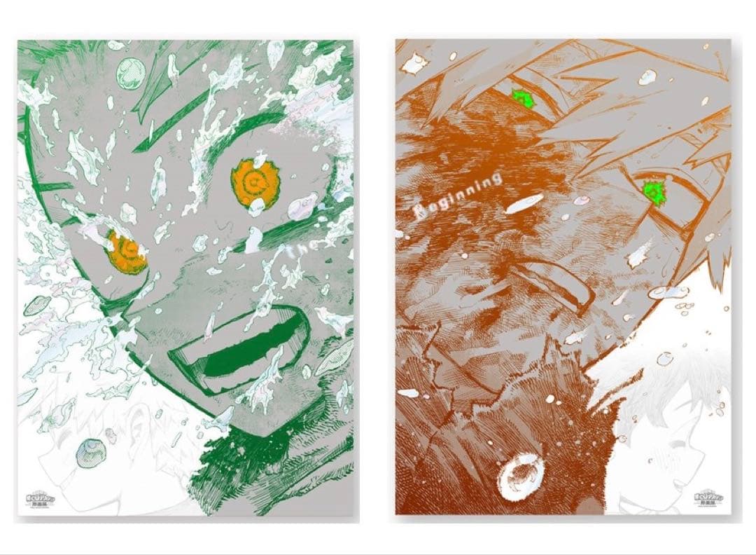 僕のヒーローアカデミア 原画展 A2ポスター 緑谷出久 爆豪勝己
