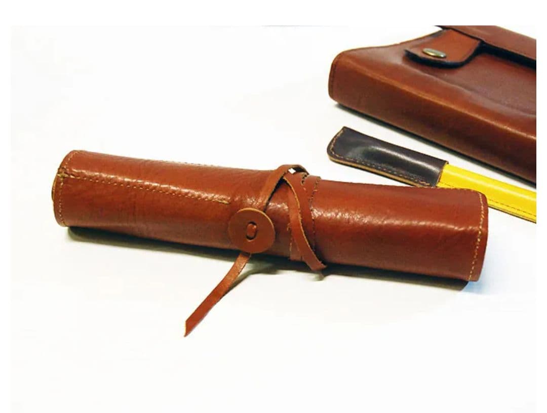 ロール ペンケース(革製) haCoBee　[ブラウン]　売切商品