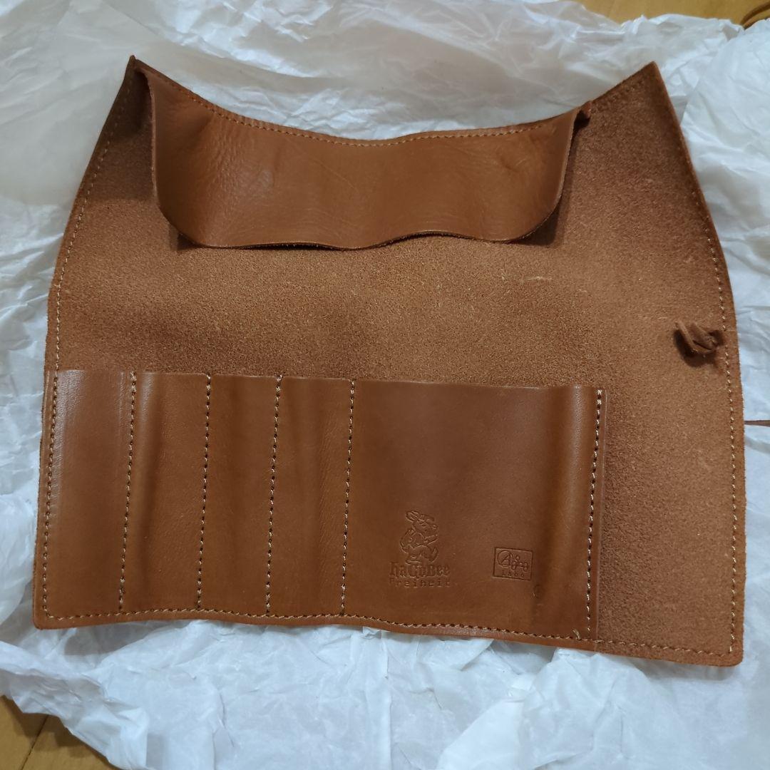 ロール ペンケース(革製) haCoBee　[ブラウン]　売切商品