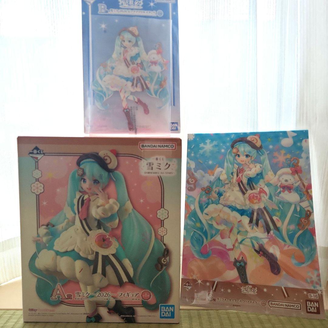一番くじ　雪ミク　2026　フィギュア　ビッグアクリルスタンド　クリアポスター