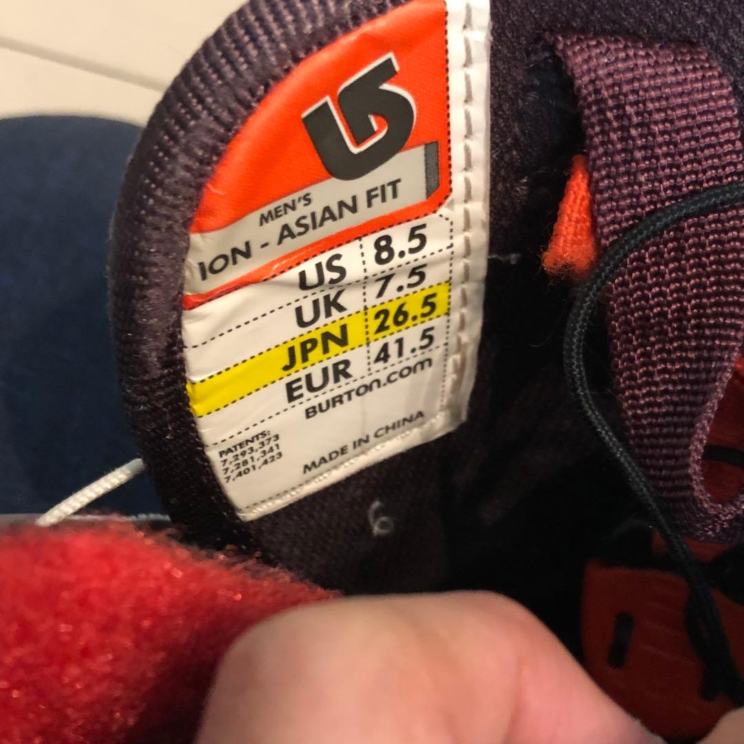 BURTON ION 26.5cm スノーボードブーツ　フリー　カービング