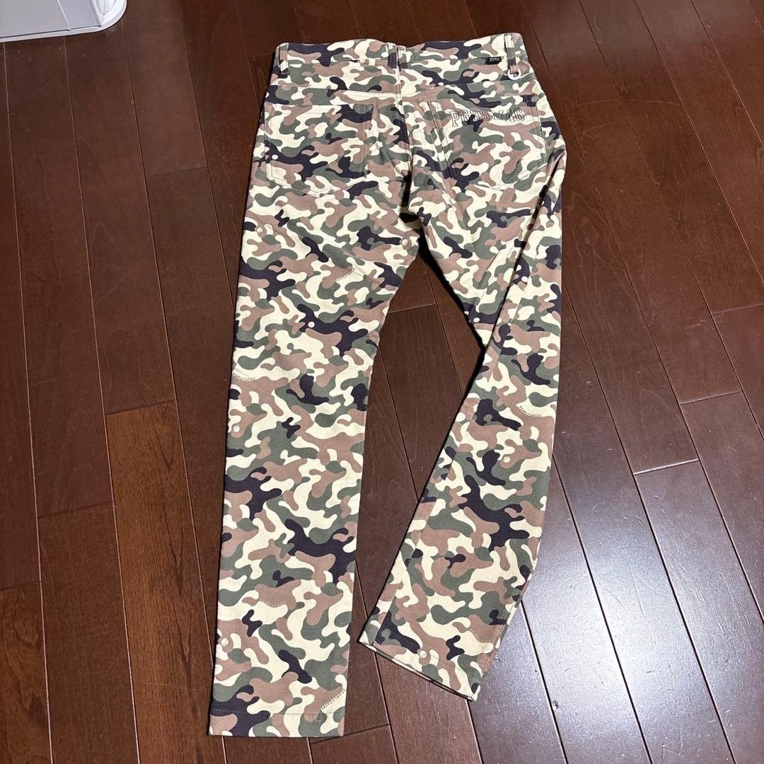 パーリーゲイツコットンストレッチカモフラパンツサイズ5