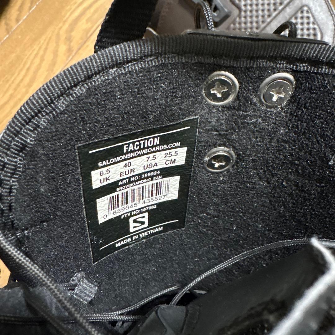 【板ケース付】Salomon faction 25.5cm スノーボードブーツ