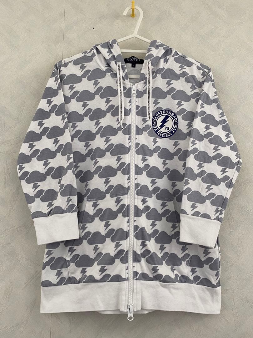 PEARLY GATES 七分袖 クラウドサンダープリント パーカー サイズ0