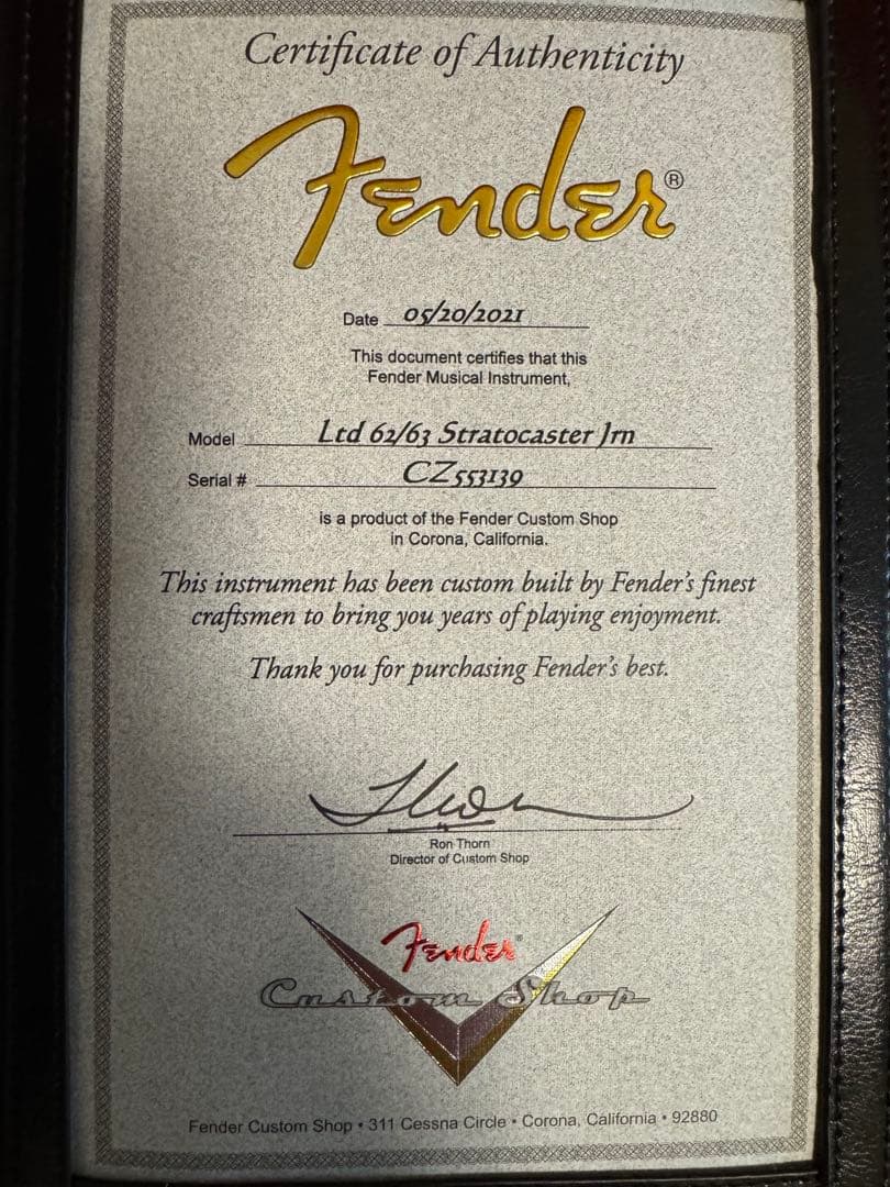 ギター Fender Custom Shop Stratocaster Limited