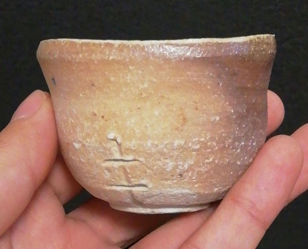 杉本貞光作　信楽焼　盃　ぐい呑　一対　共箱　酒器