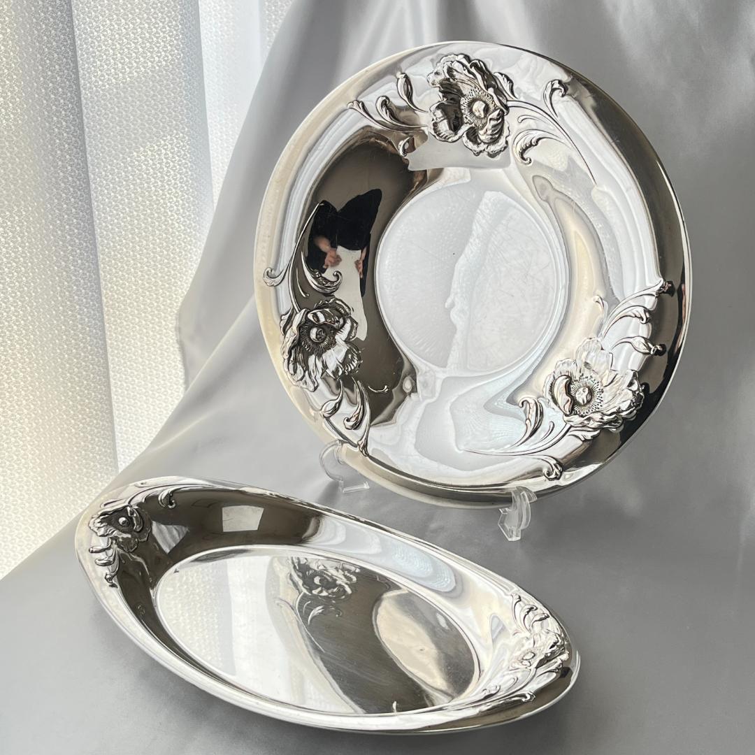 【ONEIDA】ポピーのレリーフ サンドウィッチプレート / パストリープレート