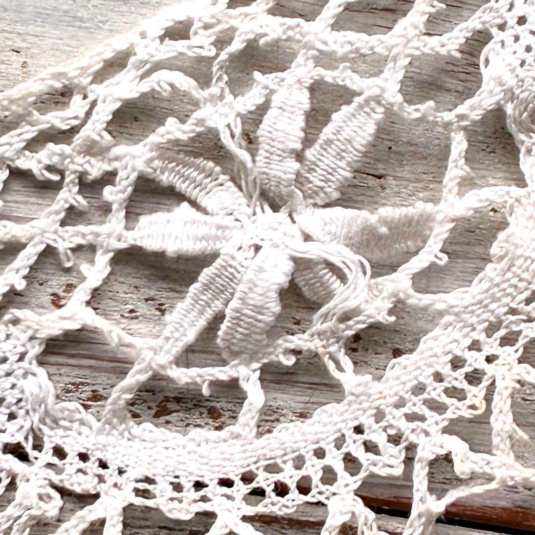 フランスアンティークレース　ボビンレース　付け襟　インテリア雑貨　手芸雑貨