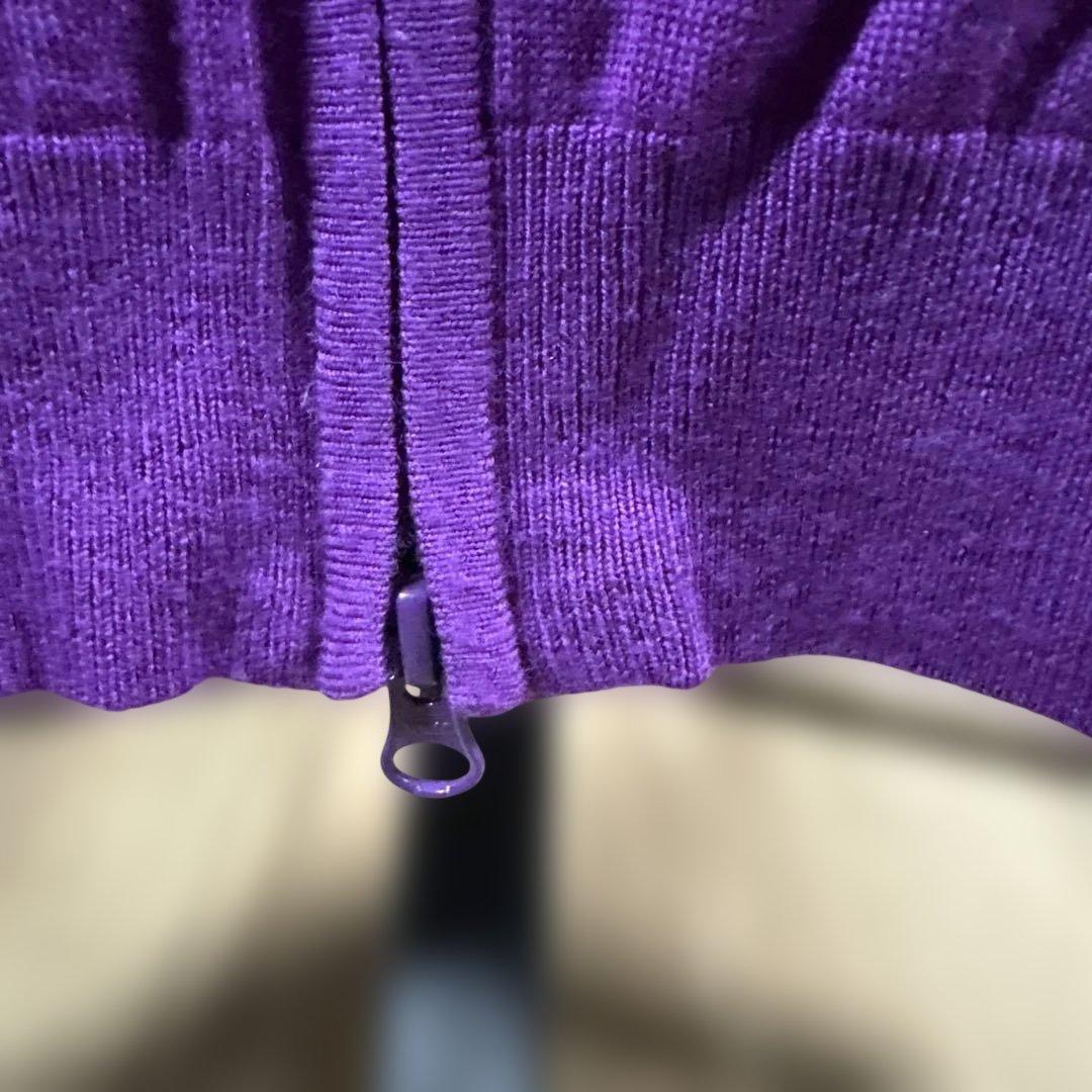 PEARLY GATES ジップアップニット紫色