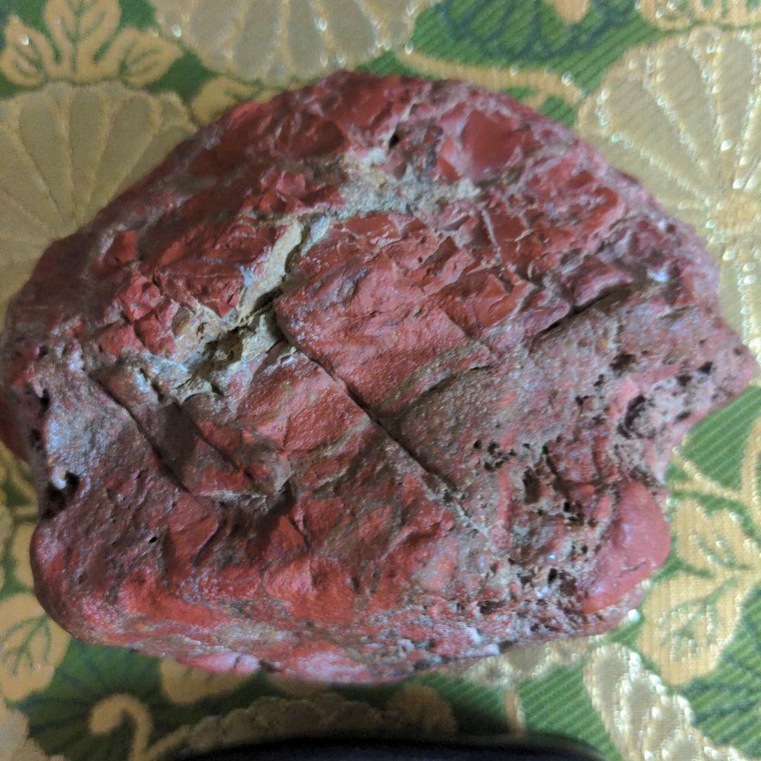 【最終価格】佐渡 赤玉石　侘庵　台座付　水石　盆石