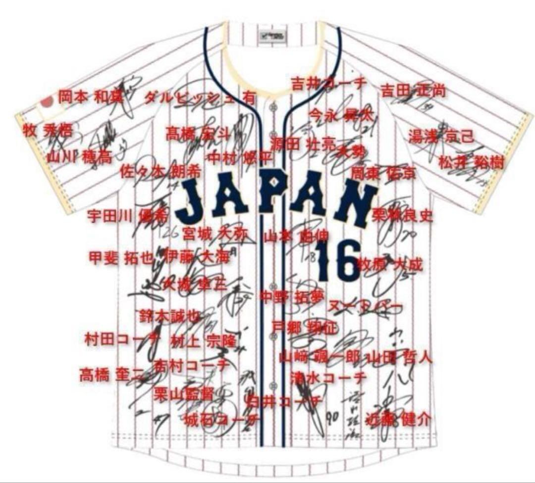 大谷翔平　2023年WBC 日本代表ユニフォーム　名言、プリントサイン入り