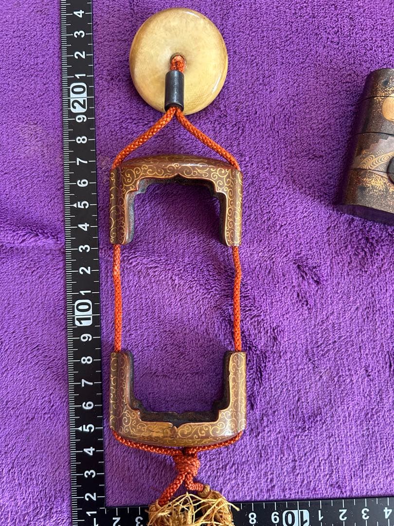 印籠 カバー付き 根付 薬入れ 小物入れ