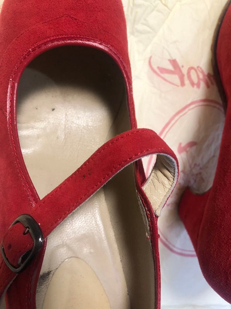 フラメンコ靴 39 オスーナプロベルトスエード赤