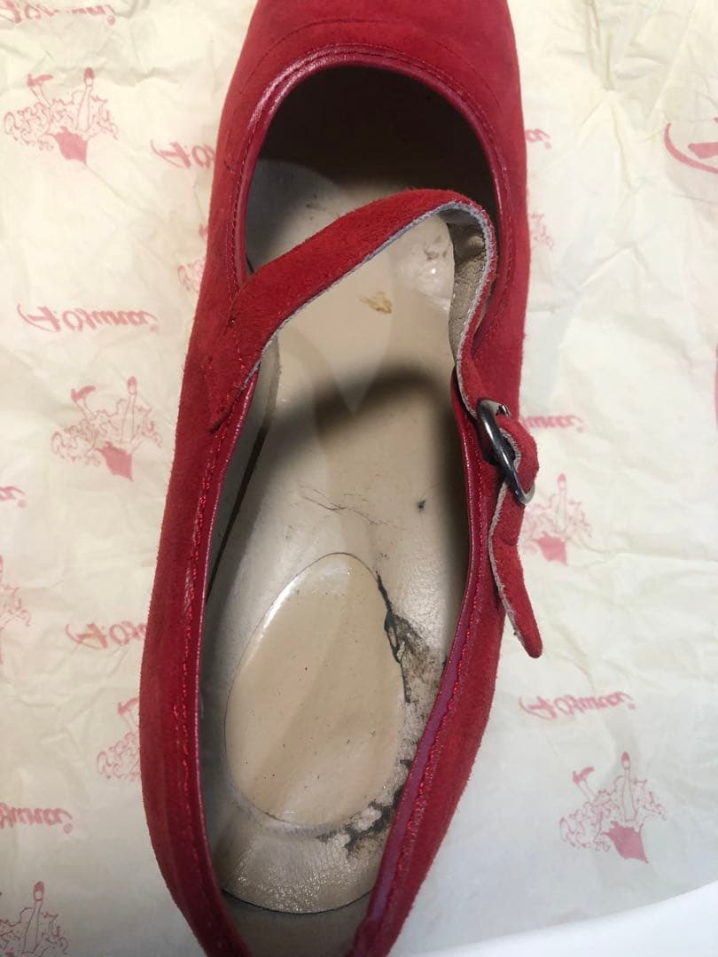 フラメンコ靴 39 オスーナプロベルトスエード赤