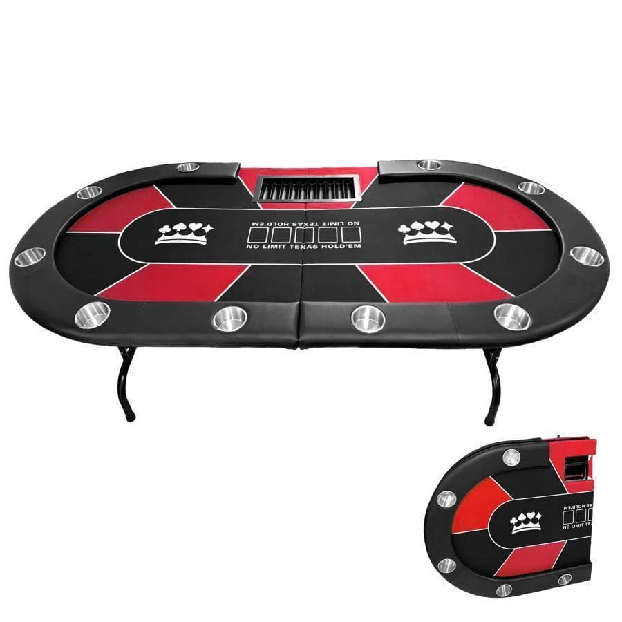 2656新品*ポーカーテーブル10人対応カジノ チップラック ドリンクホルダー