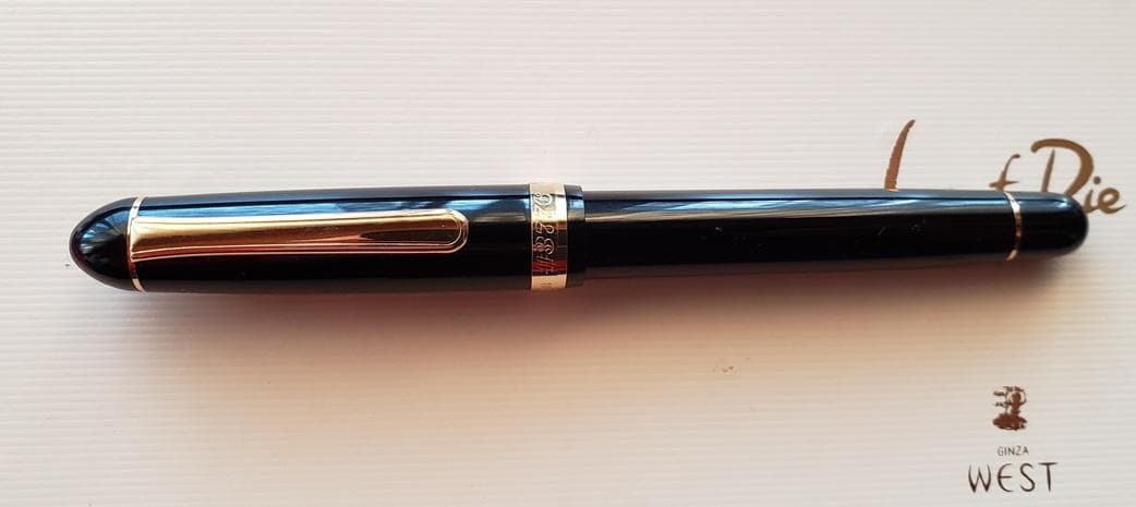 プラチナ万年筆 ＃3776　14K 万年筆 ブラック　中古品