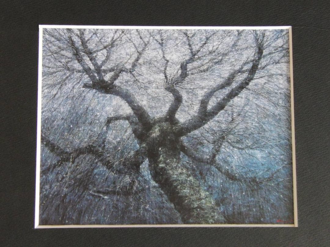 堀研、【風花】、希少な額装用画集より、新品額装付、状態良好